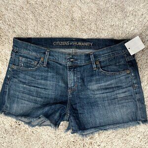 NWT - Citizens of Humanity Low Cut - Cut off Jean Shorts - 29
